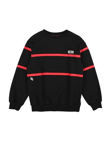 GCDS MINI Felpa Nero 100% Cotone, Elastan