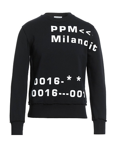 PAOLO PECORA Felpa Nero 100% Cotone