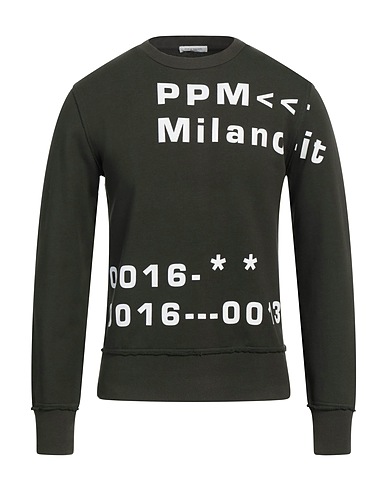 PAOLO PECORA Sweatshirt Military green 100% Cotton