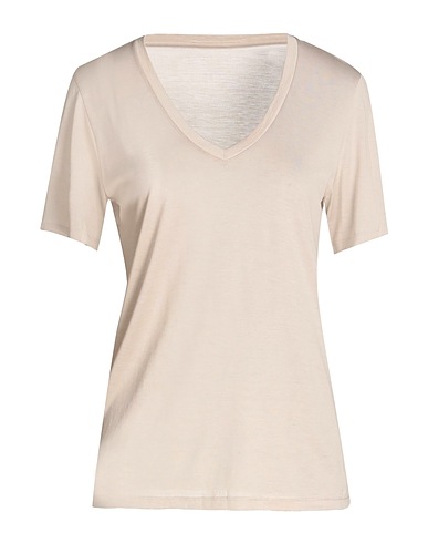 MAJESTIC FILATURES Basic T-shirt Light grey 60% Silk, 40% Cotton