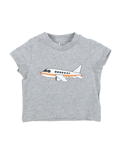 MINI RODINI T-shirt Light grey 95% Cotton, 5% Elastane