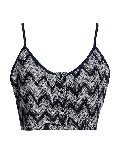 ME FUI Top Marineblau 44% Baumwolle, 30% Viskose, 16% Polyester, 10% Andere Fasern