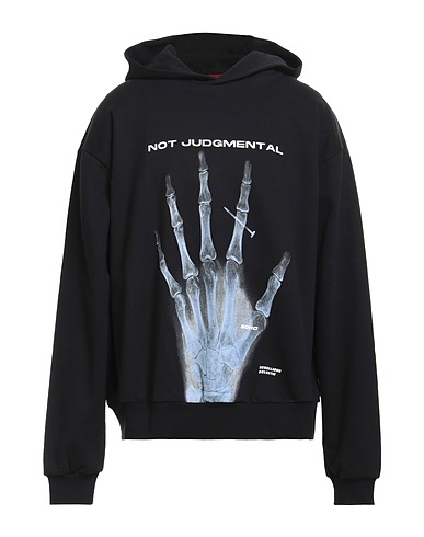 ACUPUNCTURE Hooded sweatshirt Black 100% Cotton