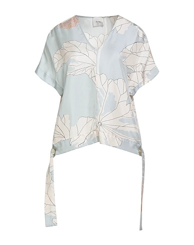 ALYSI Silk top CRÈME Sky blue 100% Silk