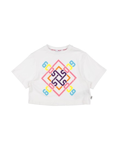 GCDS MINI T-shirt White 95% Cotton, 5% Elastane