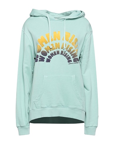 LEON & HARPER Hooded track jacket  Sage green 75% Recycled cotton, 25% Modal