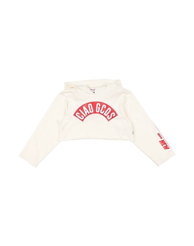 GCDS MINI Sweatshirt Cream 95% Cotton, 5% Elastane