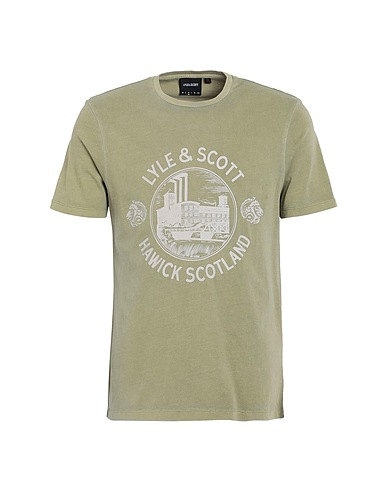 LYLE & SCOTT T-shirt Verde salvia 100% Cotone