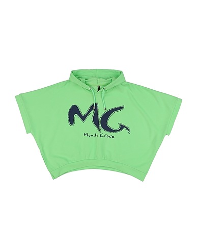MANILA GRACE Hooded track jacket  Lime green 80% Cotton, 20% Polyester