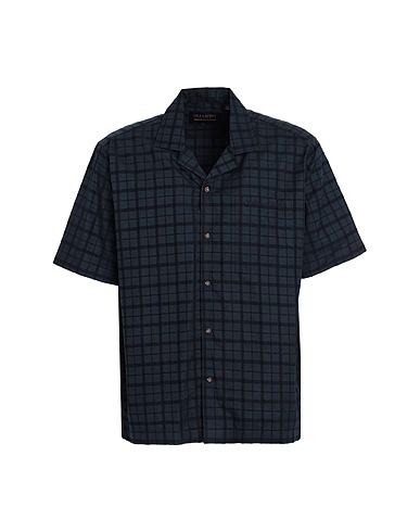 LYLE & SCOTT チェック柄シャツ ミッドナイトブルー コットン 100%