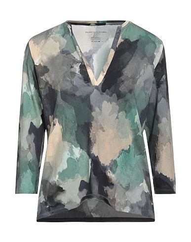 MAJESTIC FILATURES T-shirt Military green 94% Cotton, 6% Elastane