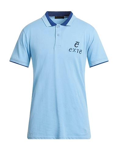 EXTE Polo shirt Azure 100% Cotton