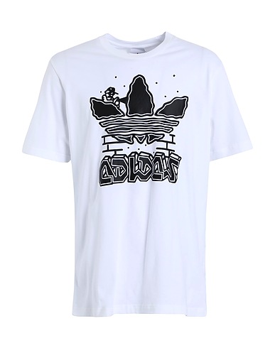 ADIDAS ORIGINALS T-shirt Graphics Hack the Elite T-Shirt
 White 100% Cotton