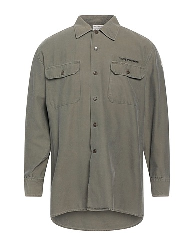 NOT PRINTED Camicie Verde militare Cotone, Poliestere