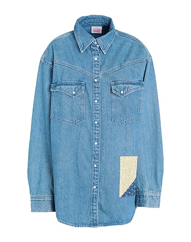 LEVI'S Denim shirt DORSEY XL WESTERN WORN IN
 Blue 100% Cotton