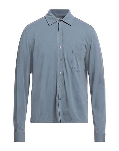 MAJESTIC FILATURES Solid colour shirt Lead 100% Cotton