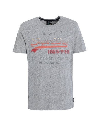 SUPERDRY T-shirt Grey 100% Cotton