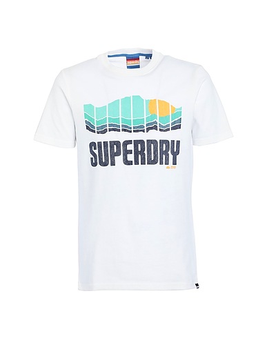 SUPERDRY T-shirt White 51% Recycled cotton, 49% Recycled polyester