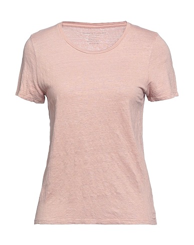 MAJESTIC FILATURES Basic t-Shirt Απαλό ροζ 94% Λινό, 6% Ελαστάνη