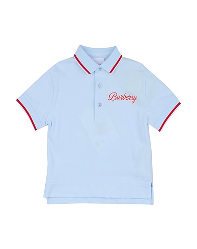 BURBERRY Polo shirt Sky blue 100% Cotton