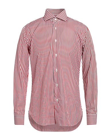BARBA Napoli Hemden Ziegelrot 100% Baumwolle