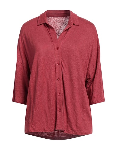 MAJESTIC FILATURES Linen shirt Brick 94% Linen, 6% Elastane