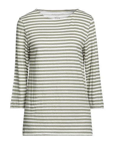 MAJESTIC FILATURES T-shirt Khaki 94% Lino, 6% Elastan
