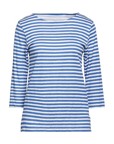 MAJESTIC FILATURES T-shirt Blue 94% Linen, 6% Elastane
