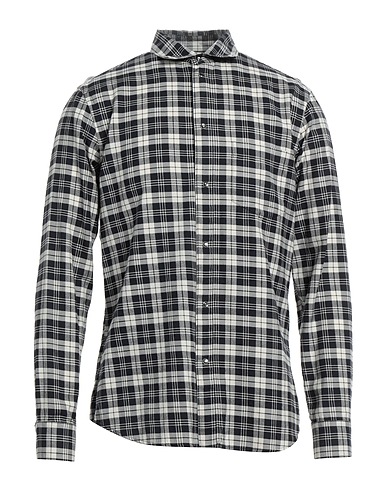 PAOLO PECORA Camicia a quadri Nero 100% Cotone