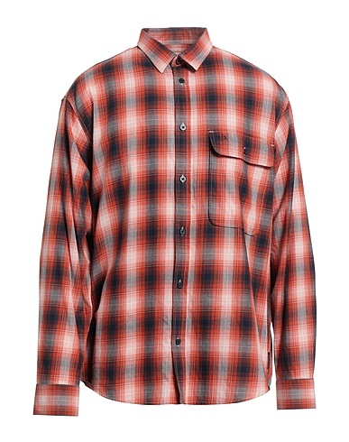 ARMANI EXCHANGE Checked shirt Rust 100% Cotton