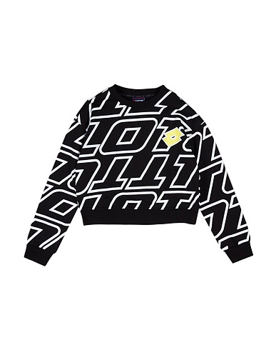 LOTTO Sweatshirt Black 80% Cotton, 20% Polyester