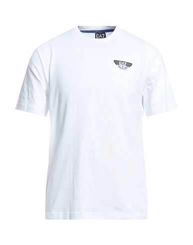 EA7 T-shirt White 97% Cotton, 3% Elastane