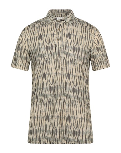 MAJESTIC FILATURES Polo shirt Beige 94% Linen, 6% Elastane