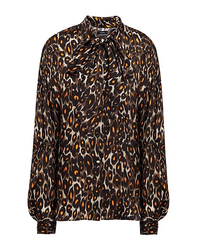 R13 Patterned shirts & blouses Chocolate brown 100% Cupro