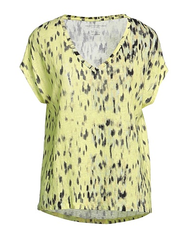 MAJESTIC FILATURES T-shirt Giallo 67% Viscosa, 28% Lino, 5% Elastan