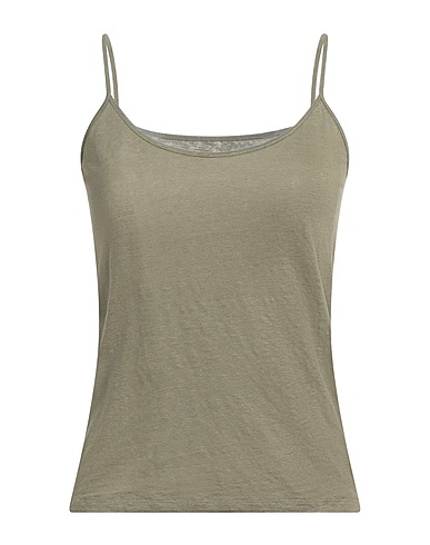 MAJESTIC FILATURES Vest Military green 94% Linen, 6% Elastane