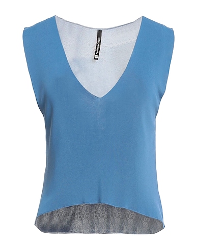 PIERANTONIO GASPARI Top Pastel blue 100% Viscose