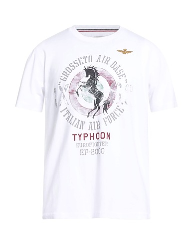 AERONAUTICA MILITARE T-shirt White 95% Cotton, 5% Elastane