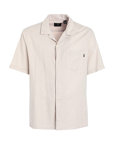 DOCKERS Linen shirt SS CAMP COLLAR SHIRT
 Beige 55% Linen, 45% Cotton