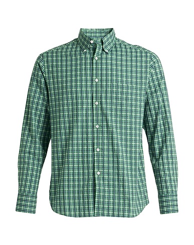 DUNHILL Checked shirt Green 100% Cotton