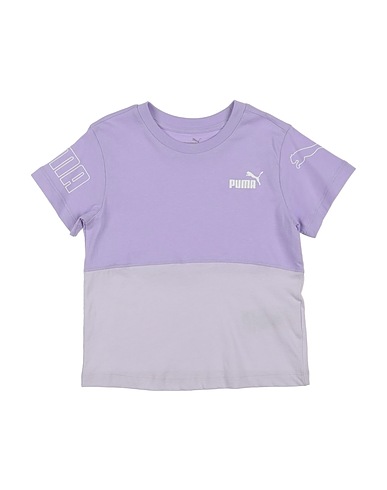 PUMA T-shirt PUMA POWER Colorblock Tee G
 Light purple 80% Cotton, 20% Polyester