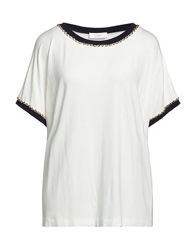 CLIPS MORE Oversize-T-Shirt White 95% Viscose, 5% Elastane