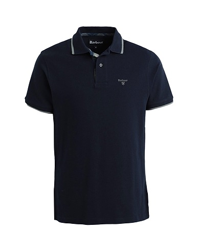BARBOUR Polo shirt Navy blue 100% Cotton