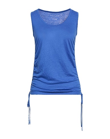 MAJESTIC FILATURES Tank top Bright blue 94% Linen, 6% Elastane