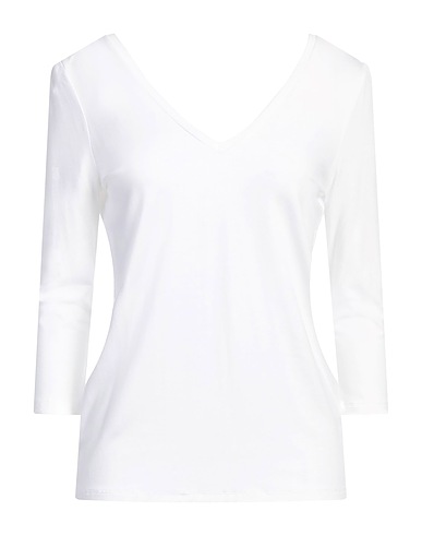 MAJESTIC FILATURES T-shirt Bianco 94% Viscosa, 6% Elastan