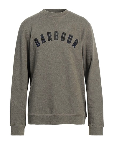 BARBOUR Sweatshirt Military green 97% Cotton, 3% Elastane