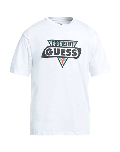 GUESS T-shirt White 100% Cotton