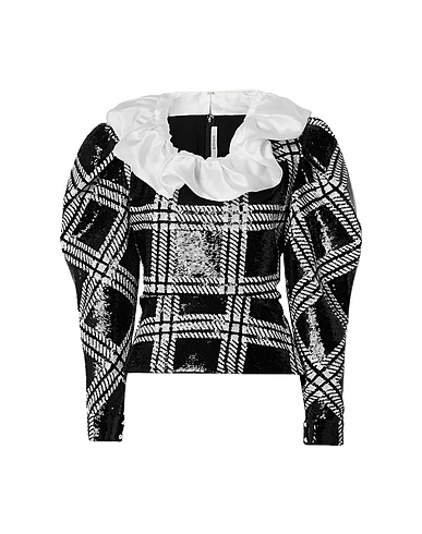 RODARTE Top Black 85% Polyester, 10% Silk, 5% Nylon