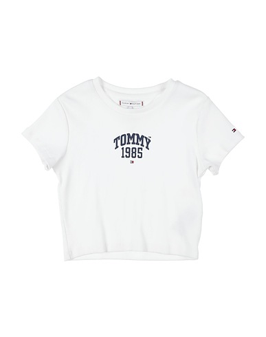 TOMMY HILFIGER T-shirt White 95% Organic cotton, 5% Elastane