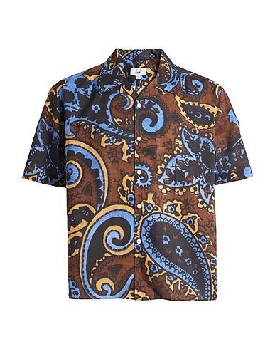 DUNHILL Patterned shirt Brown 100% Cotton